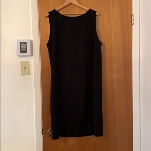 Straight cut sleeveless black dress
